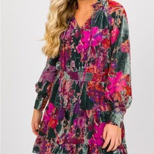 Fate Multicolor Floral Mini Dress